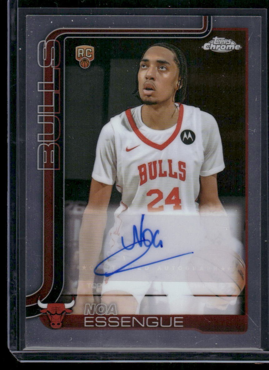 Noa Essengue (RC) 2025-25 Topps Chrome - Rookie Auto #TCAR-NE - Chicago Bulls