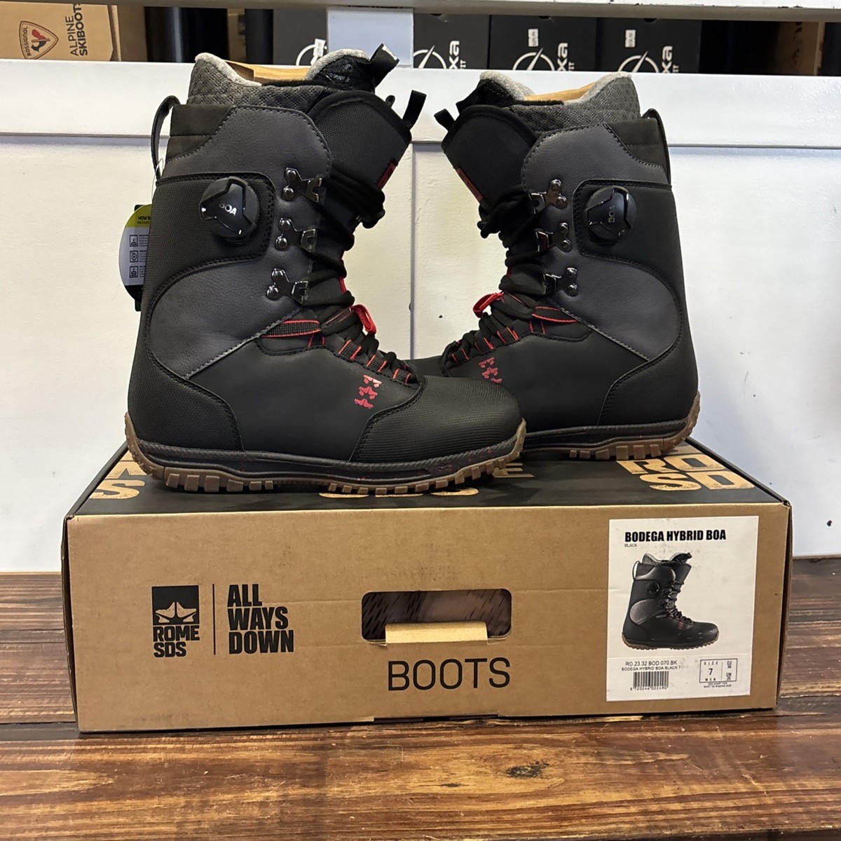 ROME BODEGA HYBRID BOA SNOWBOARD BOOTS NEW IN BOX SIZE 7 MSRP $280