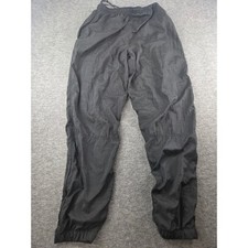 Nike Track Pants Men L Black Windbreaker Vintage Nylon Mesh Lined Ankle Zip 0058