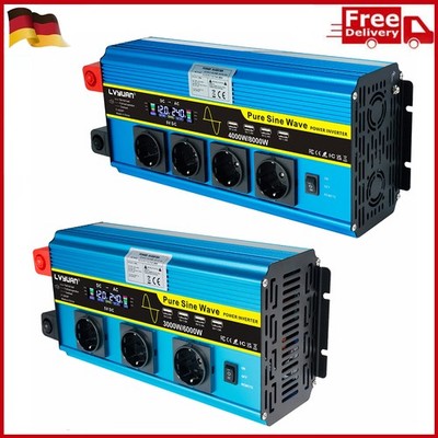 Reiner Sinus Wechselrichter 2000W 3000W 4000W 12V 24V auf 230V Spannungswandler