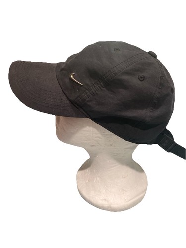 Nike Heritage 86 Strapback Mütze Kappe schwarz Chrom Swoosh Golf Laufen aktiv Posten 4 - Bild 2 von 4