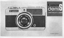 Canon Demi S Camera Instruction Manual Reprint