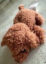 Russ Petooties Pets Brown Mocha Poodle Dog Puppy 5" Beanie Plush 2019 Kellytoy
