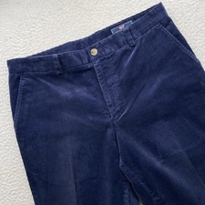 Vineyard Vines Corduroy Breaker Pants Mens 34x32 Navy Blue Slim Stretch Preppy