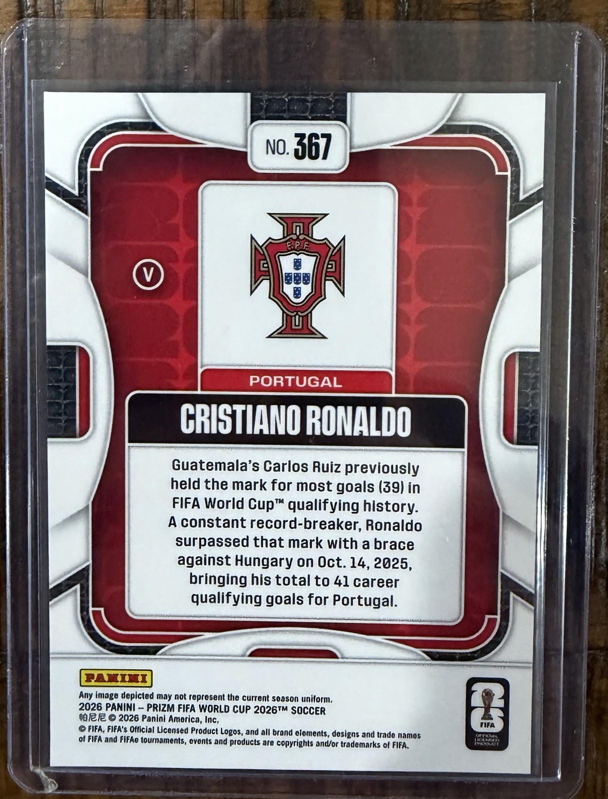 2026 Panini Prizm FIFA World Cup CRISTIANO RONALDO Variation SSP view 2