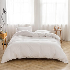 Bedding Duvet Cover Set100 Washed Cotton Duvet Cover Linen like Textured Breath