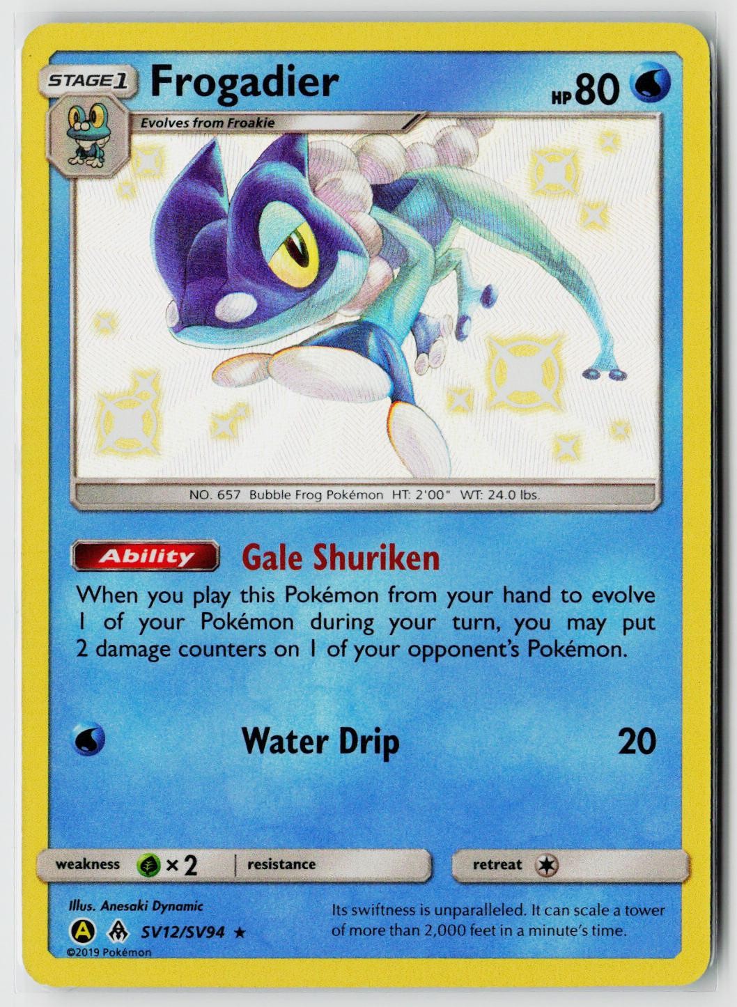 Pokemon Hidden Fates: Shiny Vault #SV12/SV94 Frogadier