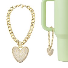 Letter Charm for Stanley Tumbler Cup Bubble Cute Initial V Letter Charm Gold 