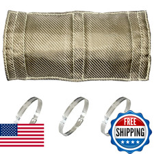 DEGEOBERLIN Titanium Pipe Heat Shield 6" x 12'' Exhaust Heat Shield Motorcycle H