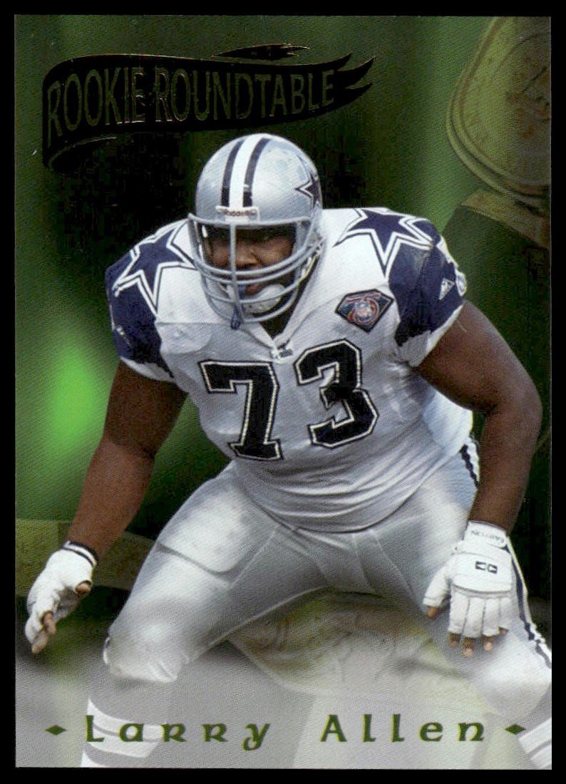 1995 Collector's Edge Excalibur Larry Allen #17 Cowboys Rookie Gold