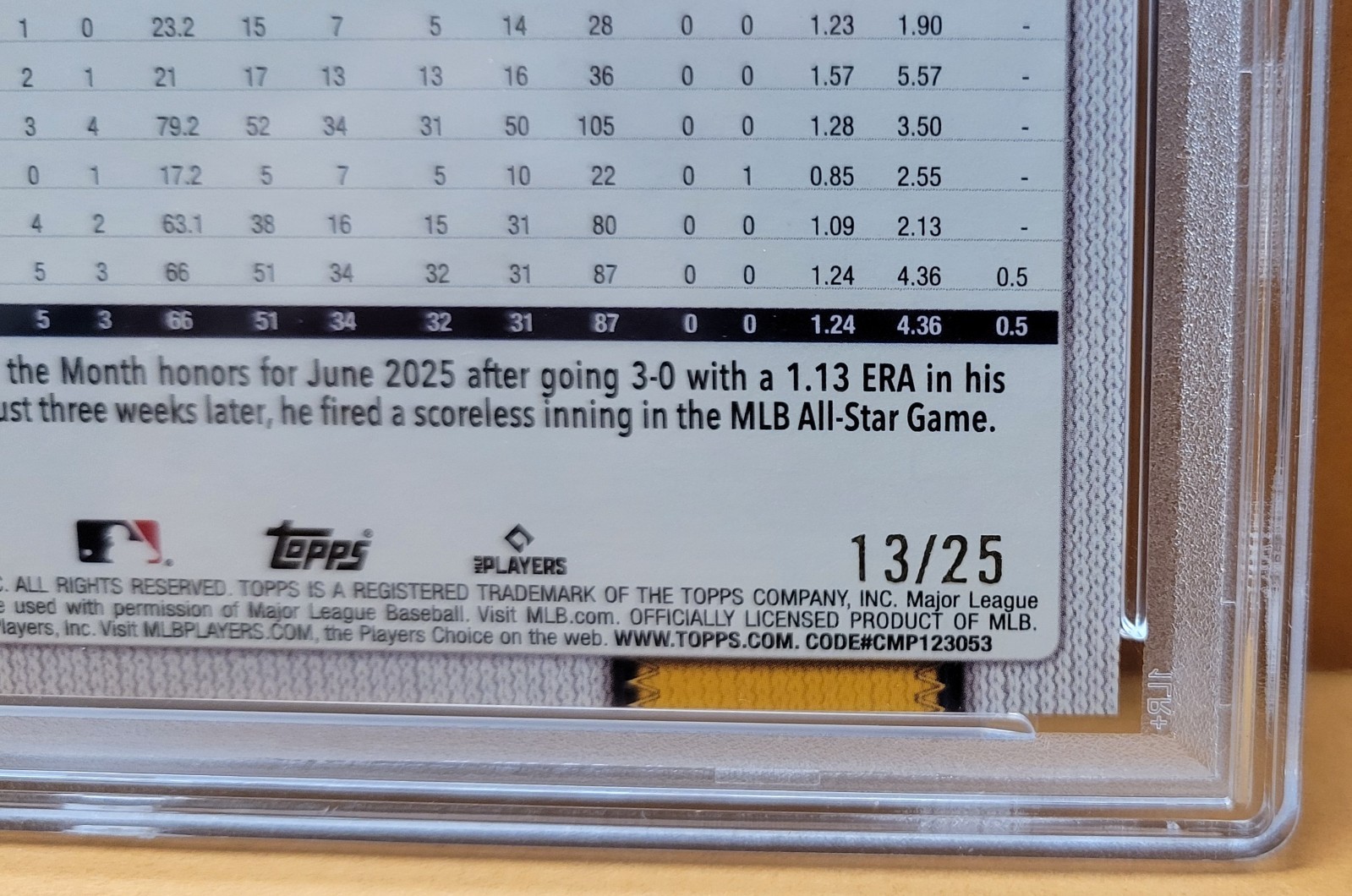 2026 Topps Baseball #10 Jacob Misiorowski Orange Holo Foil PSA 10 Gem Mint 13/25 view 5