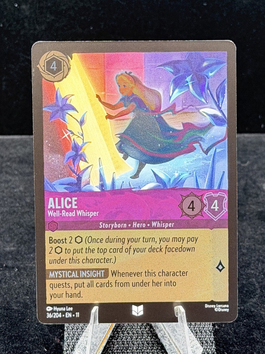 alice lorcana card Disney Lorcana Rise Of The Floodborn Alice Enchanted Card 213/204
