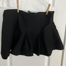 Women's Black Wild Fable Pleated Skater Skirt With Shorts Size Medium