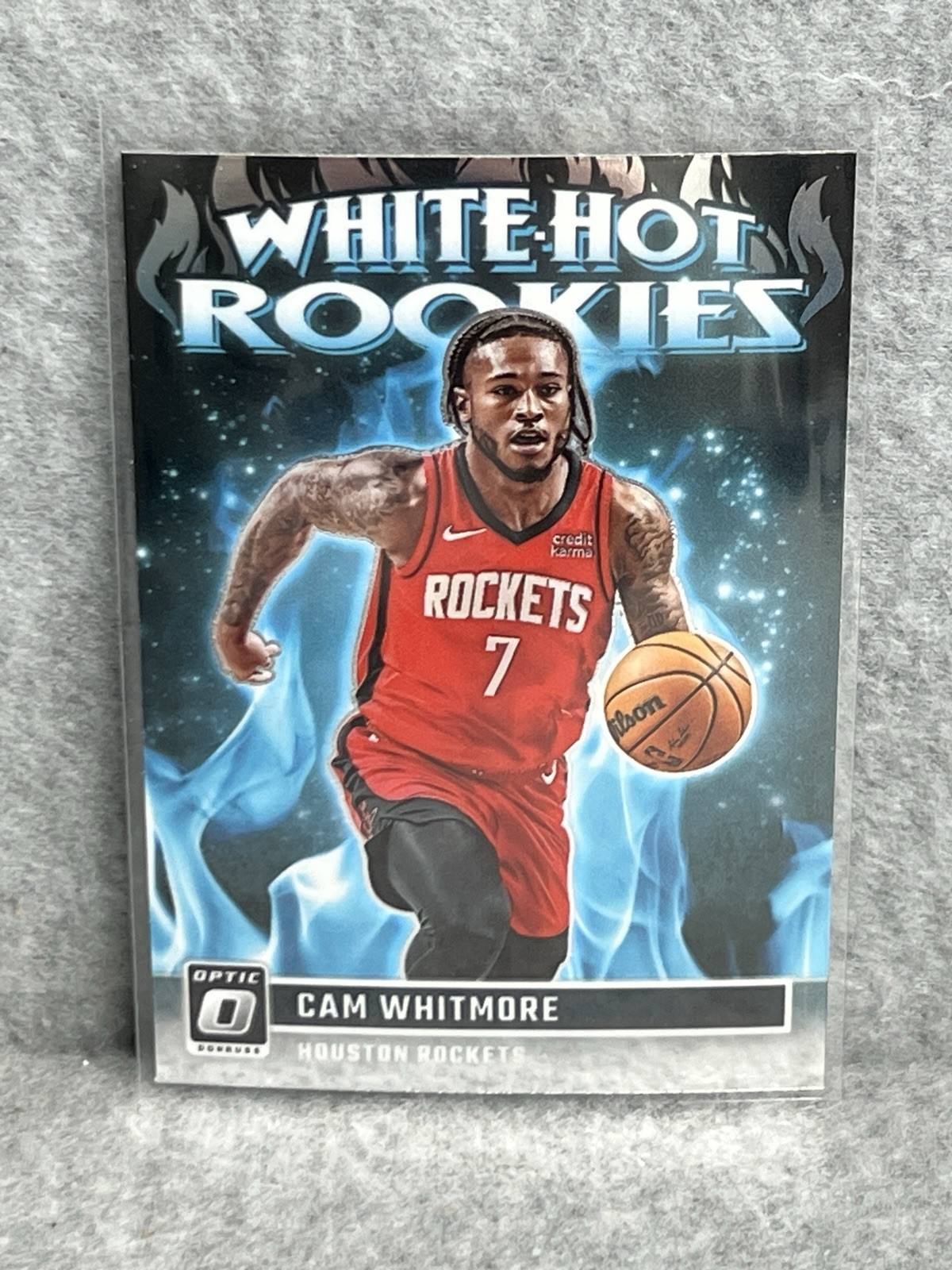2023-24 Panini Donruss Optic - White Hot Rookies #5 Cam Whitmore (RC) Rockets