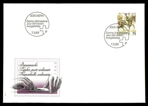 Mayfairstamps Switzerland FDC 1989 Mail Carrier Stamp First Day Cover aaw_94069