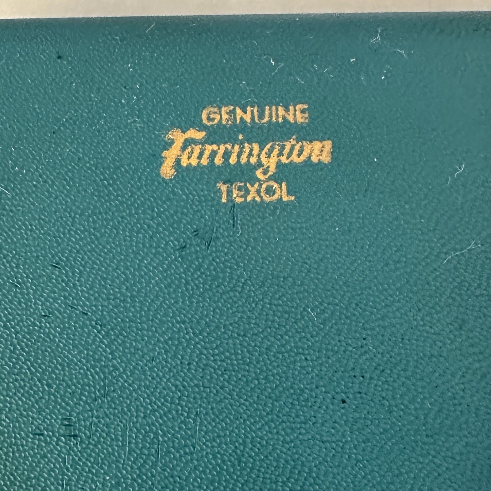 Vtg MCM Farrington Genuine Texol Green Jewelry Box Green Velvet Silk Interior