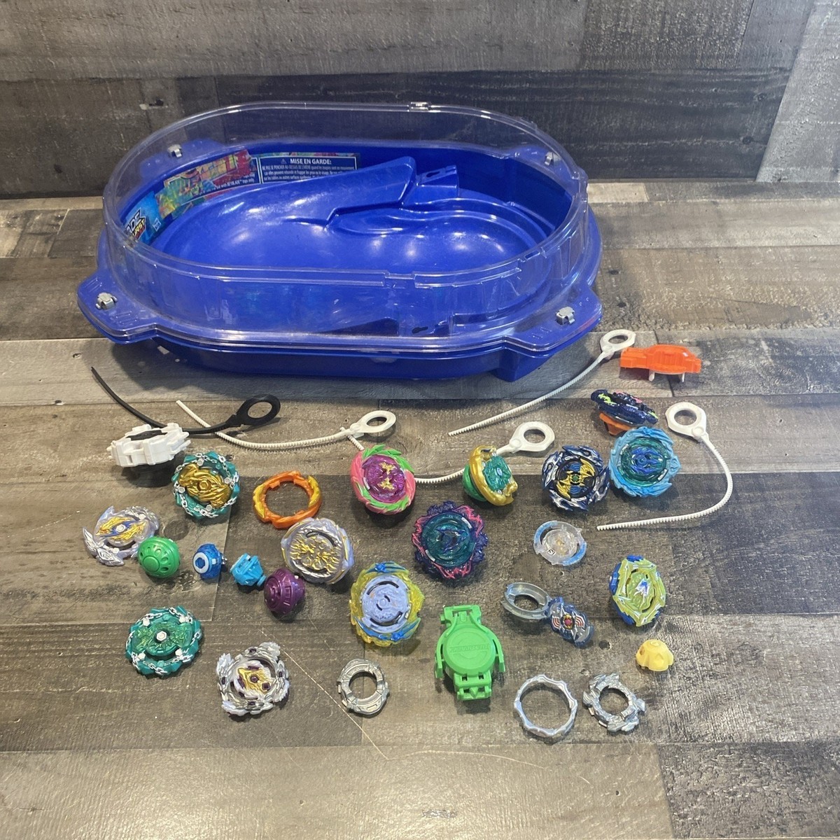 Beyblade Burst Stadium Arena Lot Includes Launchers, 12 Beyblades,  Stadium