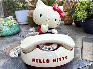 Sanrio Hello Kitty Vintage Rotary Phone 1980 retro Japan USED Rare