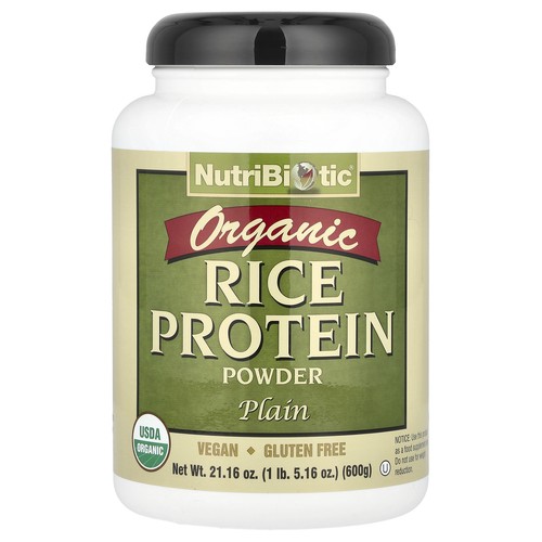 NutriBiotic  Raw Organic Rice Protein Plain 1 lb 5 oz 600 g Egg-Free,