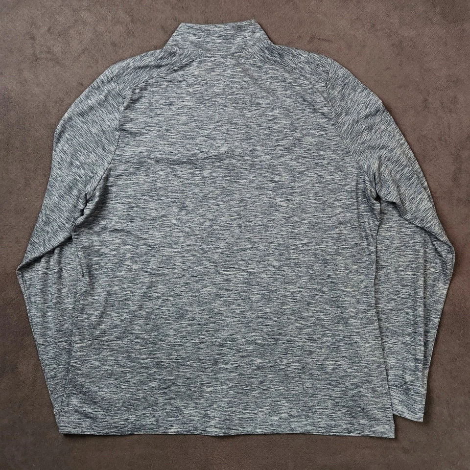 Pullover de natación antigua con cremallera de cuarto de EE. UU. para mujer XL jaspeado azul marino manga larga Foto 3 de 4