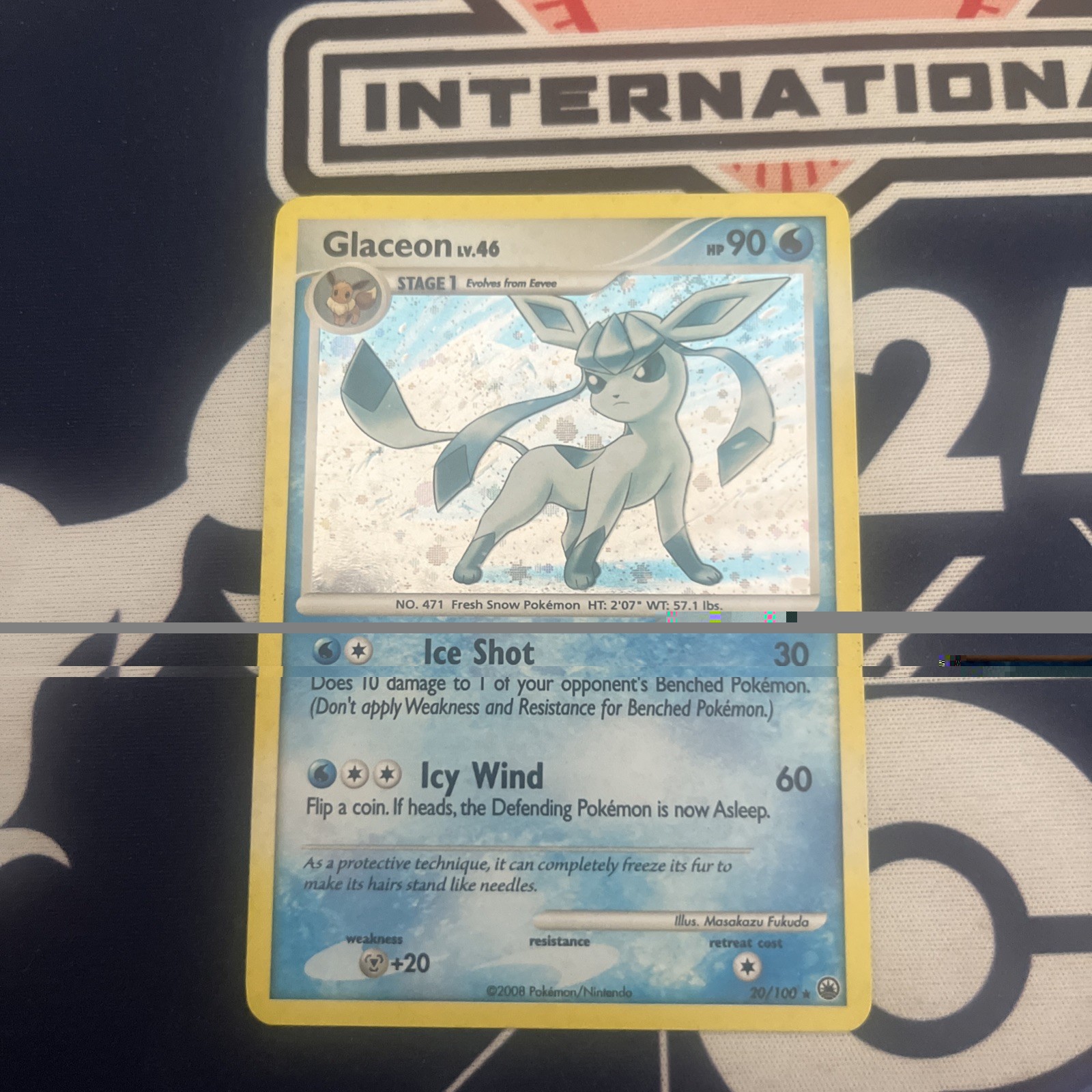 Glaceon 20/100 - 2008 Diamond Pearl Majestic Dawn Holo Cosmos Rare Pokémon