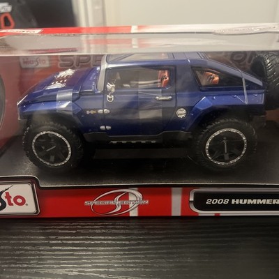Blue 2008 Hummer Concept Car 1:18 Scale Diecast Model Car by Maisto New In Box