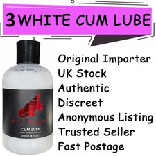 Bad Dragon Cum Lube [THREE WHITE BOTTLE] 250ml / 8oz BRAND NEW SEALED GENUINE 3W