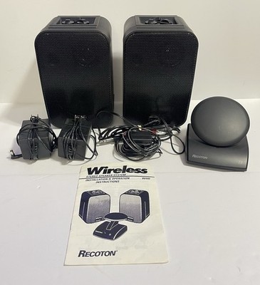 Vintage Recoton W440 Wireless Deluxe Stereo Speaker System- Complete Set