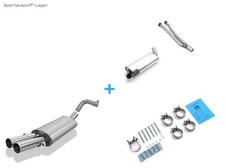 Fox Edelstahl Anlage Audi 80/90 89 B3 Coupe 2.6l 2.8l bis Bj. 07/94 2x63 scharf