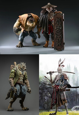 Furay Planet Veteran William, Blade MASTER WENG, CROCKER und Rabbit Man Figuren