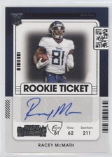 2021 Panini Contenders Rookie Ticket Racey McMath #240 Auto 7m3