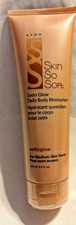 NOS Avon Skin So Soft Satin Glow Daily Body Moisturizer Medium Tones New Sealed