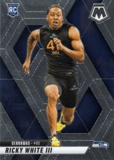 Ricky White III #386 Panini Mosaic Football 2025 Seahawks Base Rookie Card (RC). rookie card picture