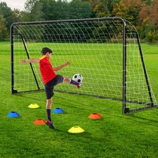 NAIZEA Soccer Goal 12x6FT/10x6.5FT/8x6FT/6x4FT Foldable Soccer Goals forBackyard