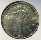 1993 Silver Eagle, 99.9% Silver, Free Shipping.