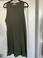 Nine West Women's Sleeveless Knit Dress Midi Length Size XL Sage