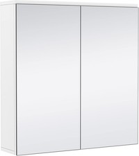 Bathroom Mirror Storage Cabinet Wall Mounted Cabinet Storage Unit with Double