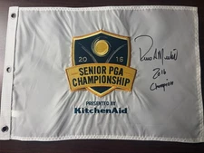 Rocco Mediate Autographed Signed 2016 Senior PGA Championship Flag w/ 2016 Champ