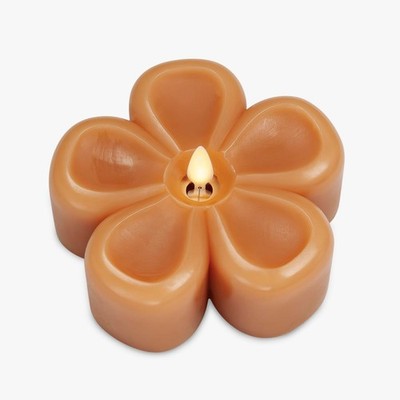 NEW Luminara Sunlit Honey Flower Flameless Candle Tealight Moving Flame Wax Time