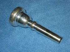 VINTAGE UNBRANDED SILVER PLATED CORNET MOUTHPIECE - CLEAN AND POLISHED