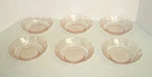6 PC.  AMERICAN  SWEETHEART  PINK DEPRESSION GLASS  6"  CEREAL  BOWLS