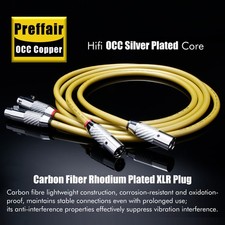 XLR Female to RCA Male Cable OCC Silver Plated 0.5M-2.0M Pair Pro Audio Adapter