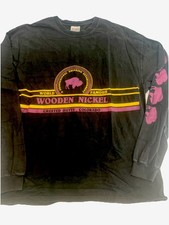 Vintage Hanes Beefy T LS Shirt XL Usa Made Wooden Nickel Crested Butte CO