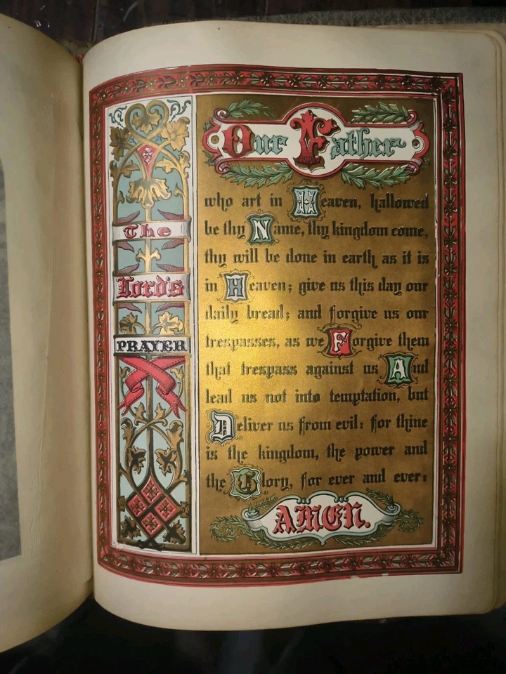 Holy Bible Self Pronouncing Edition 1892 Leather Bound exceptionally rare. - Image 4 of 4