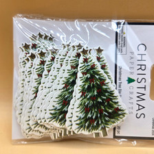 20pc Christmas Paper Crafts 2.5" Christmas Tree Die Cuts, BRAND NEW