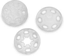 60 Sets Plastic Snaps Buttons, Clear Sew on Snaps Fasteners for Clothing Crafts
