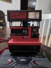 Vintage Polaroid Cool Cam 600 Instant Film Camera - Red Black - untested