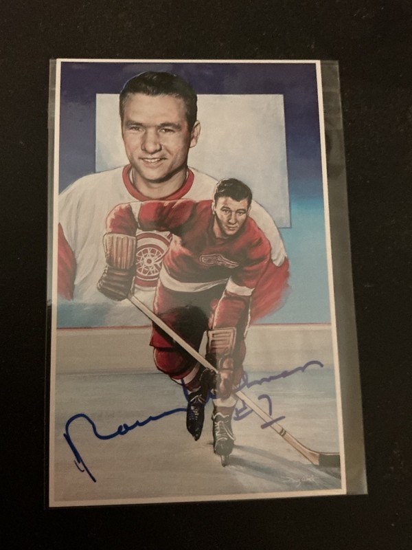 NORM ULLMAN #2245/10,000 AUTOGRAPHED LEGENDS OF HOCKEY CARD HOCKEY HOF RED WINGS