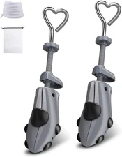 XYH Shoe Stretcher Comes with Dust-Proof Bag, Pair of Plastic Gray 