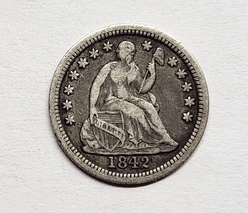 1842 Seated Liberty Half Dime – Very Choice VF